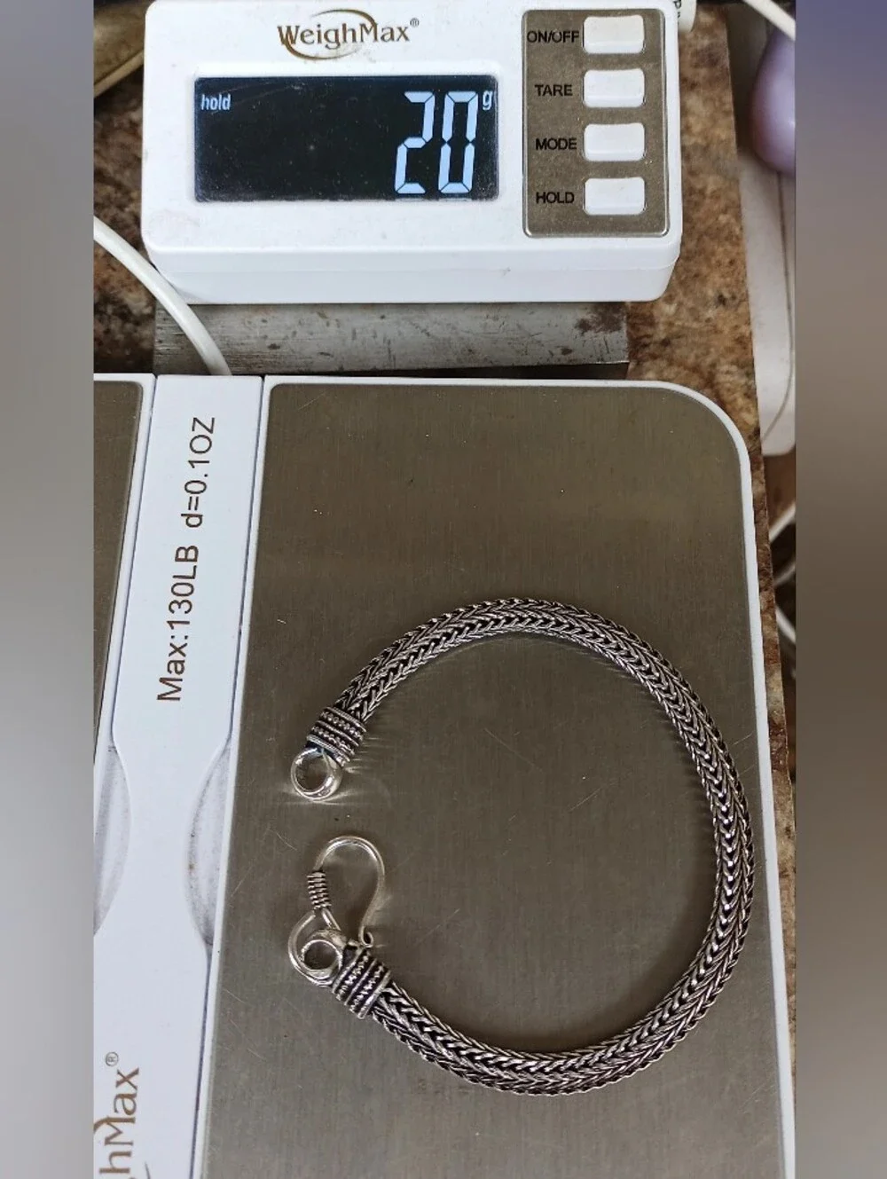 SALE! Unisex .925 Sterling Silver Foxtail/Viking Weave Bracelet 8.5